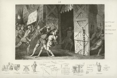 Dood van Etienne Marcel, provoost van de kooplieden van Parijs, door Jean Maillard, Parijs, juli 1358 door French School