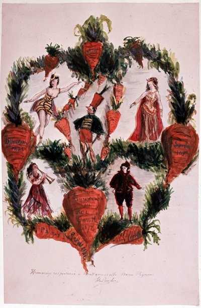 Koning Wortel, Operette van Offenbach - Bibl. document van de Opera door French School