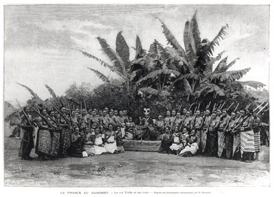 Koning Toffa (r.1874-1908) en zijn hof, Dahomey, 1892 door French School