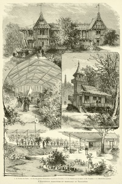 De Bos- en Tuinbouwtentoonstelling bij het Trocadero door French School