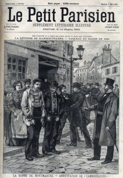 De bende van Montmartre: Politie arresteerde inbrekers in Parijs, in "Le petit Parisien" door French School