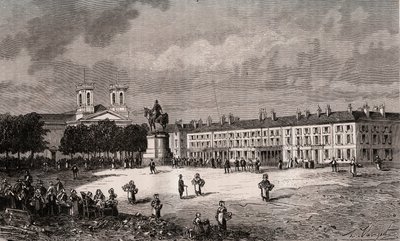 La Roche-sur-Yon - Pays de la Loire - Place Napoleon - gravure in 