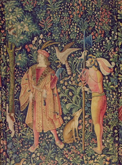 La Vie Seigneuriale - Vertrek voor de jacht, c.1500 door French School