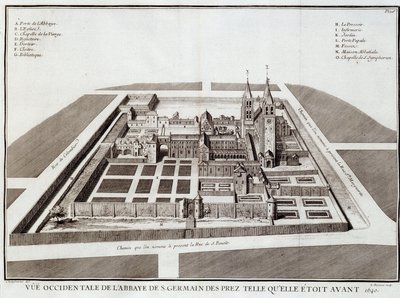 De abdij van Saint Germain voor 1640 - in 