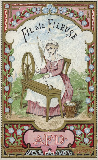 Label voor draad van de spinner door French School