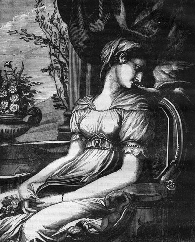 Lais, oorspronkelijk uit Sicilië, werd gevangen genomen en als slaaf naar Korinthe gebracht. Ze werd de minnares van Aristippe, Demosthenes en Diogenes de cynicus. Gravure in 