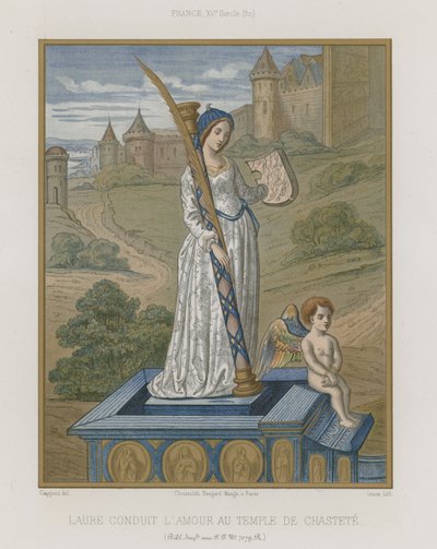 Laura bij de Tempel van Kuisheid door French School