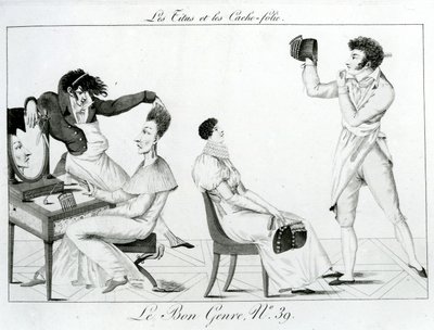 Le Bon Genre - Les Titus et les caches-folie, 1812 door French School