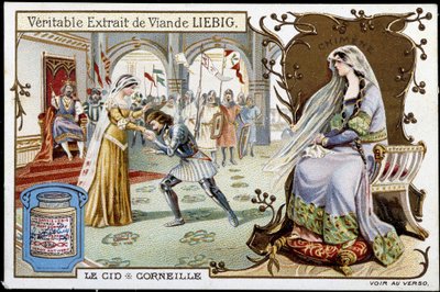 Le Cid van Pierre Corneille (1606 - 1684), chromolithografie Liebig, 19e eeuw door French School