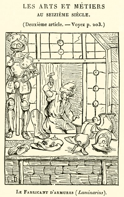 De wapensmid, Laminarius (gravure) door French School