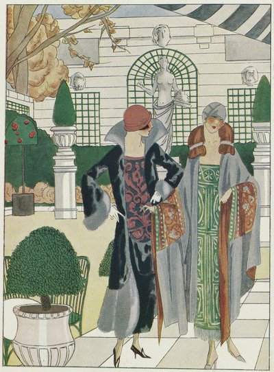 De Wintertuin bij het Ritz, van Art-Gout-Beaute, pub.1920 (kleurenlitho) door French School