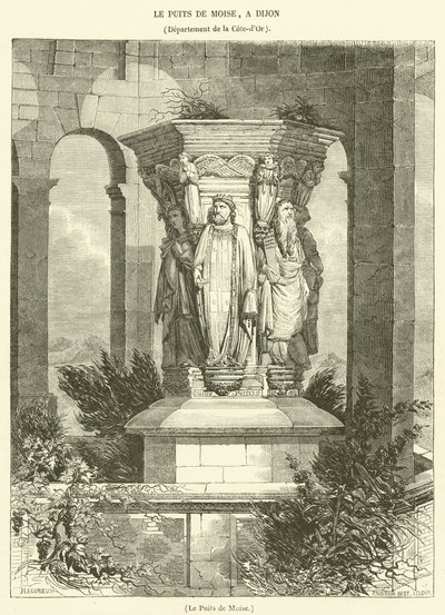 Le Puits de Moise (gravure) door French School
