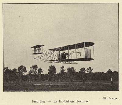 Le Wright en plein vol door French School