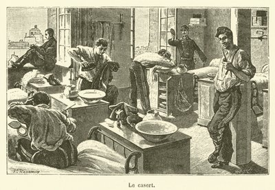 Le casert (gravure) door French School