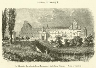 Het kasteel van de Ridders van de Duitse Orde, in Marienbourg, Pruisen door French School