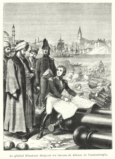 Le general Sebastiani dirigeant les travaux de defense de Constantinople door French School