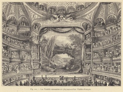 De Amusante Variëteiten in 1789, tegenwoordig Théâtre-Français door French School