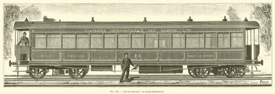 De slaapwagens, de restauratiewagen (gravure) door French School