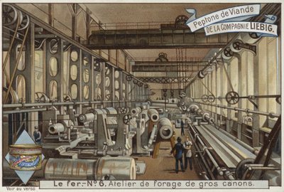 Liebig-kaart met de ijzerindustrie door French School