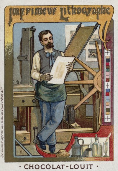 Lithograaf door French School
