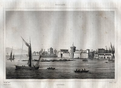 Livorno - Toscane - Gravure uit 