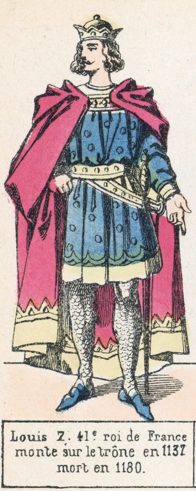 Lodewijk VII, 41e koning van Frankrijk, bestijgt de troon in 1137, sterft in 1180 door French School