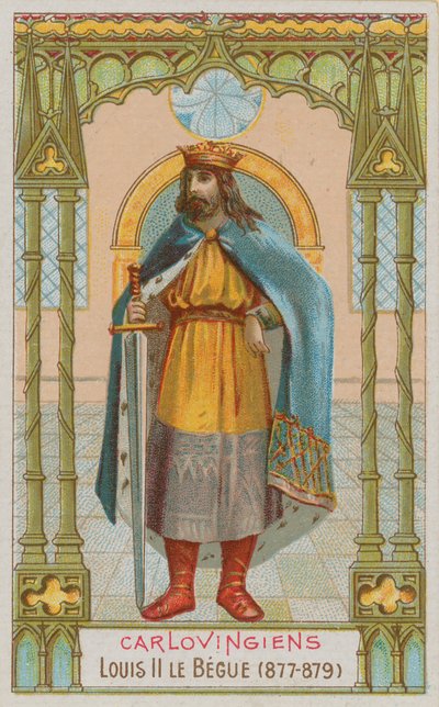 Lodewijk II, Karolingische koning van Frankrijk van 877-879 door French School