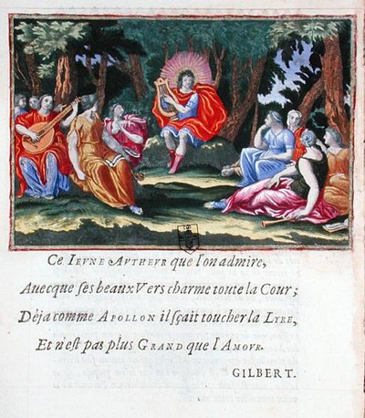 Lodewijk XIV als Apollo met de Negen Muzen, uit 