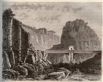 Lozère: rotsen van Sainte-Madeleine door French School