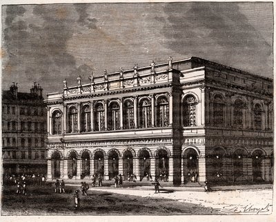 Lyon: Het Grote Theater - gravure in 