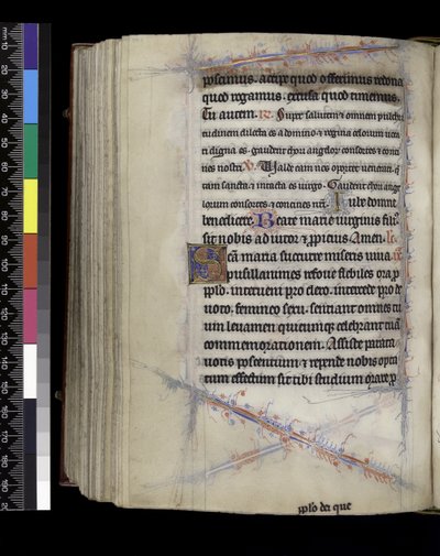 MS 300 f.189v, Metten, uit het Psalter en de Getijden van Isabella van Frankrijk, Parijs, c.1265-70 door French School