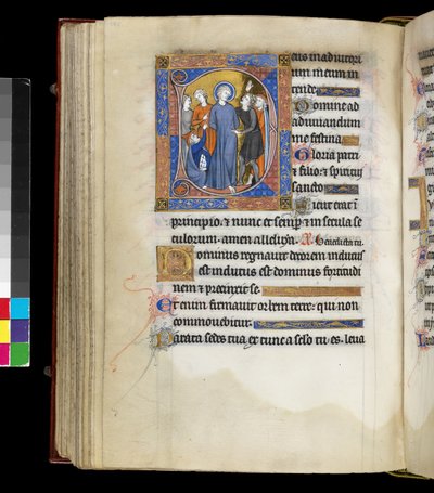 Bespotting van Christus met Jezus, omringd door kwelgeesten (uit de Psalter en Uren van Isabella van Frankrijk) door French School