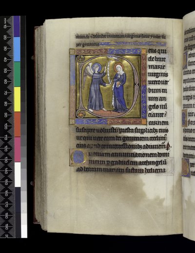 MS 300 f.274v, Collecten, preken en lessen voor de Aankondiging, uit het Psalter en de Getijden van Isabella van Frankrijk, Parijs, c.1265-70 door French School