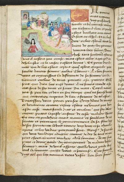 Pagina uit Cent Nouvelles Nouvelles, c.1461-62 door French School