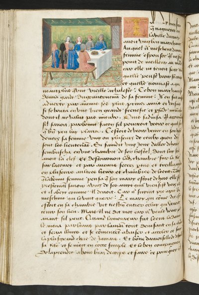 Pagina uit Cent Nouvelles Nouvelles, c.1461-62 door French School