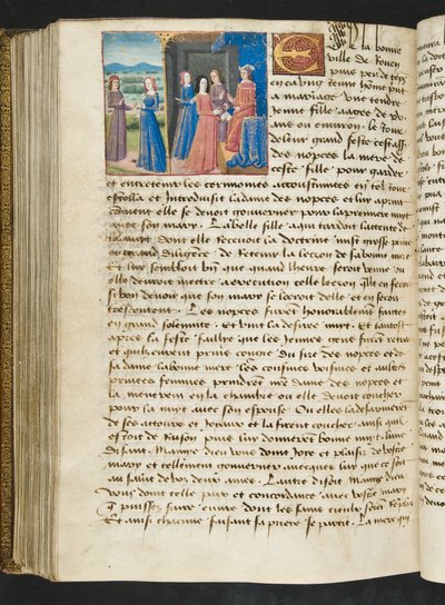Pagina uit Cent Nouvelles Nouvelles, c.1461-62 door French School