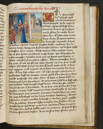 Pagina uit Cent Nouvelles Nouvelles, c.1461-62 door French School