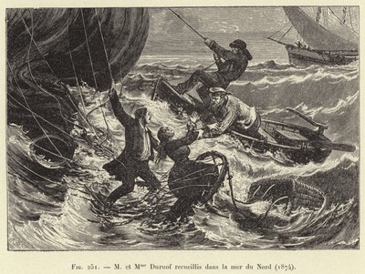 M en Mme Duruof gered in de Noordzee door French School