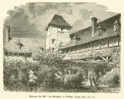 Huis van Madame de Sevigne, in Vichy door French School