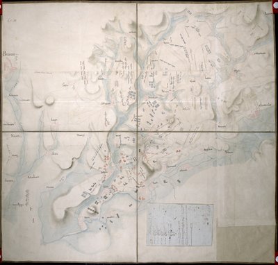 Kaart voor de Slag bij Austerlitz, 2 december 1805 door French School