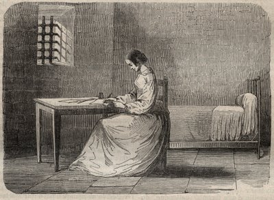 Marie Fortunee Capelle, Marie Lafarge (Madame) (1816-1852) Franse crimineel in haar gevangenis door French School