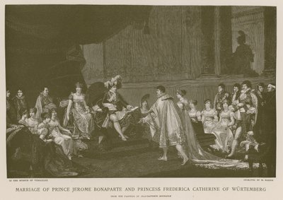 Huwelijk van Prins Jerome Bonaparte en Prinses Frederica Catherine van Württemberg door French School