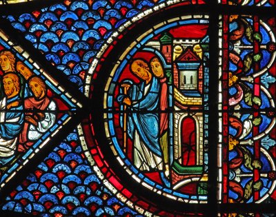 Het Maria Magdalena-raam: Bisschop Maximin - broer van Maria Magdalena door French School
