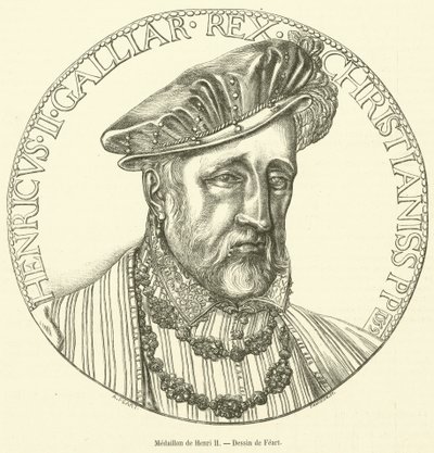 Medaillon de Henri II door French School