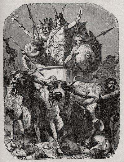 Merovee of Merovech, Frankische koning, eerste Merovingische koning door French School
