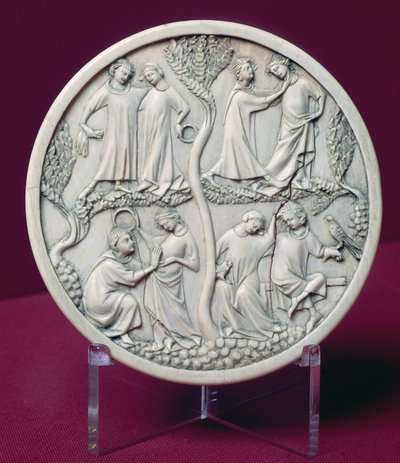 Spiegelkist met hofscènes, c.1320-30 door French School