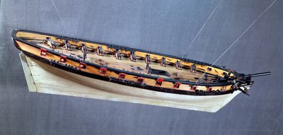 Model van een piratenschip, ca. 1810 door French School