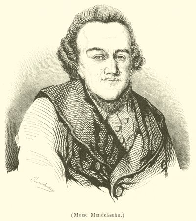 Moise Mendelssohn (gravure) door French School