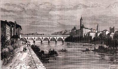 Montauban - Languedoc-Roussillon-Midi-Pyrénées - gravure in 