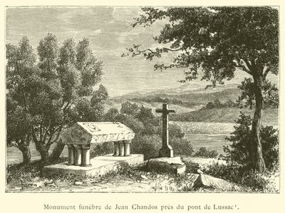 Monument funebre de Jean Chandos pres du pont de Lussac door French School
